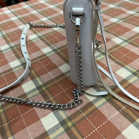 Rebecca Minkoff LARGE Mac Crossbody Bag White/Silver - Picture 6 of 13